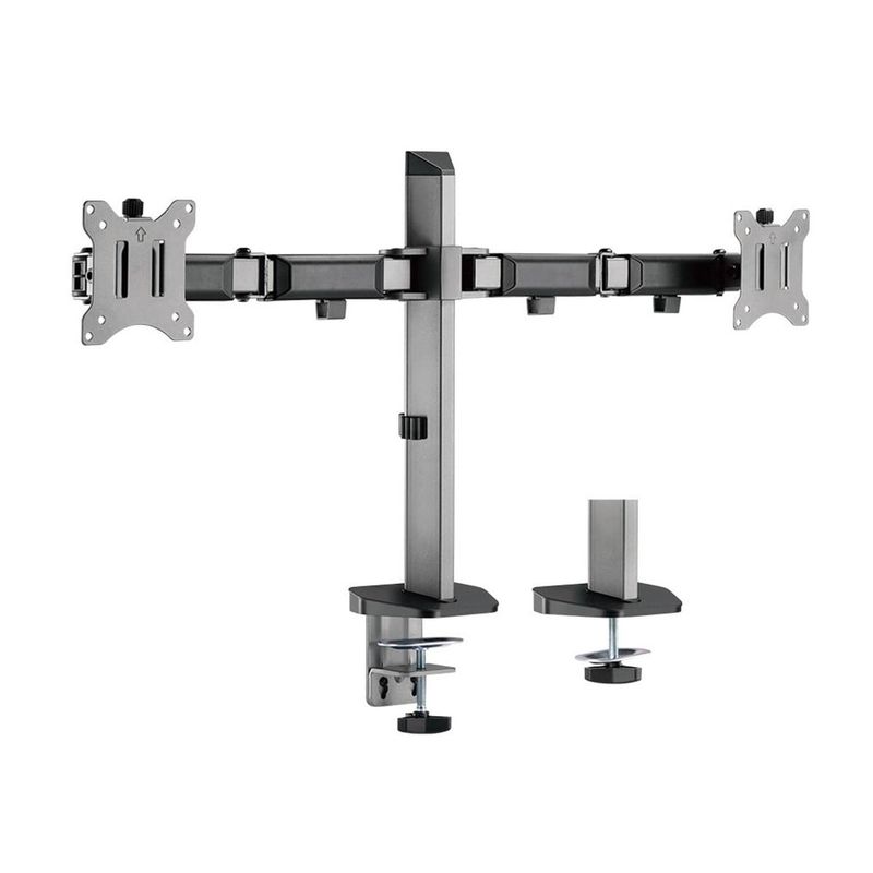 LINKON - Soporte Brazo Articulado Linkon Para 2 Monitores Escritorio-
