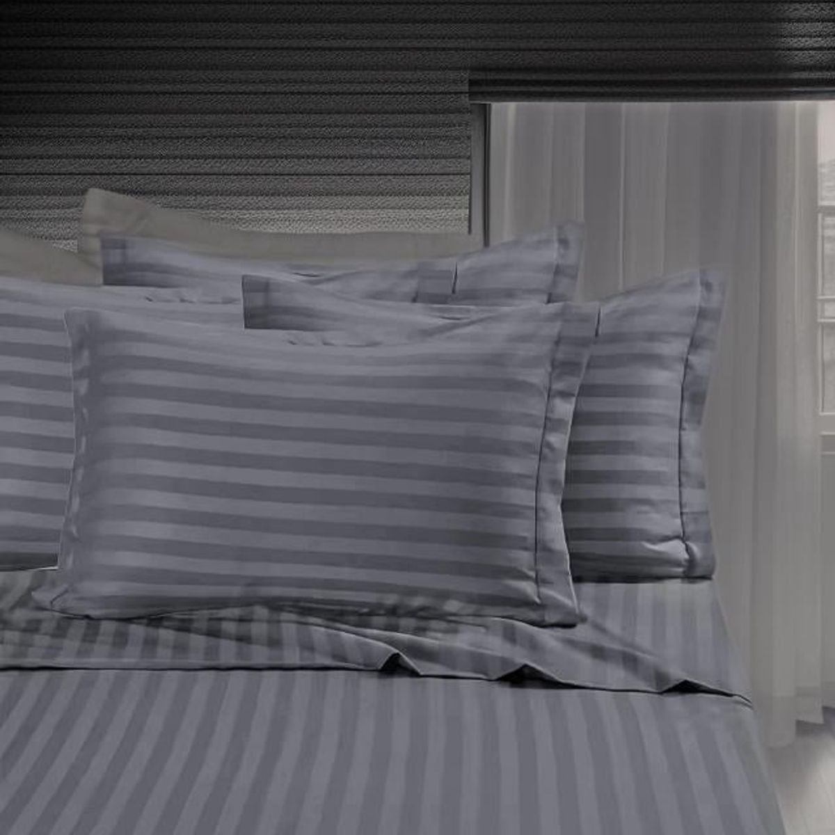 GENERICO - Juego de Sábanas para Cama Doble Confort y Suavidad Color Gris