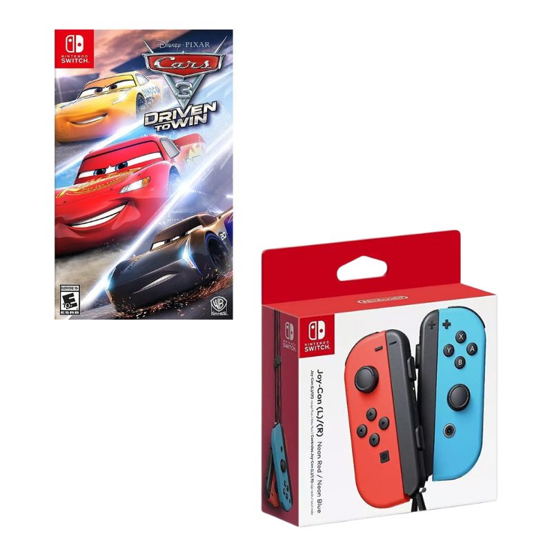NINTENDO - Control Nintendo Switch Joy-con Neon Con Juego Cars 3 Driven Switch