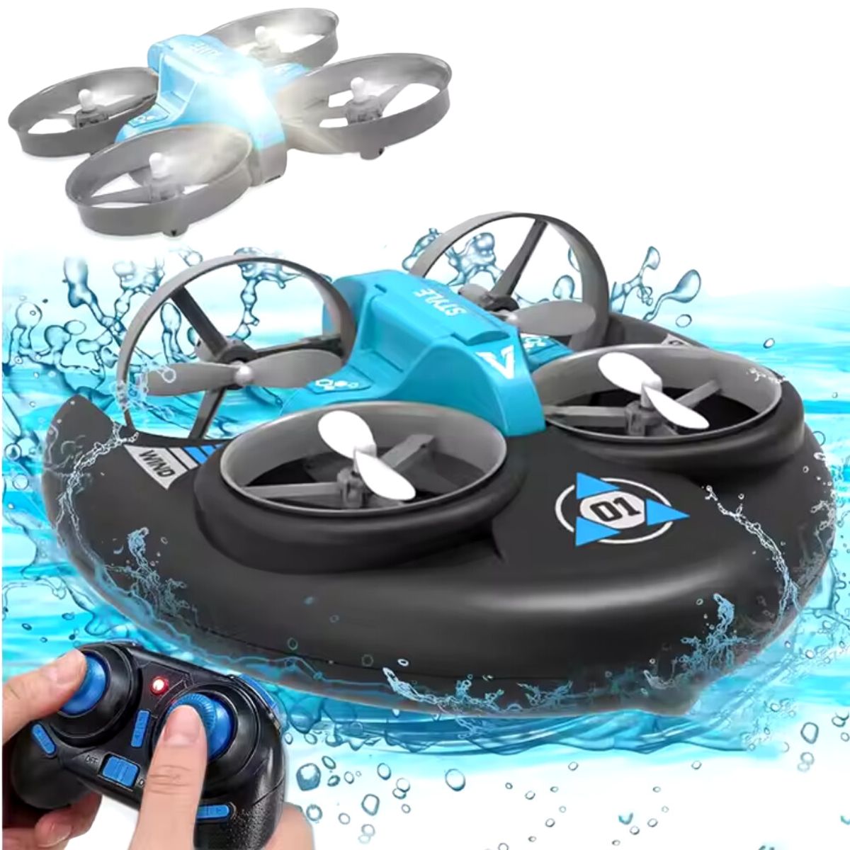 GENERICO - Drone Acuatico Terreste Aereo 3 En 1 Con Control Remoto