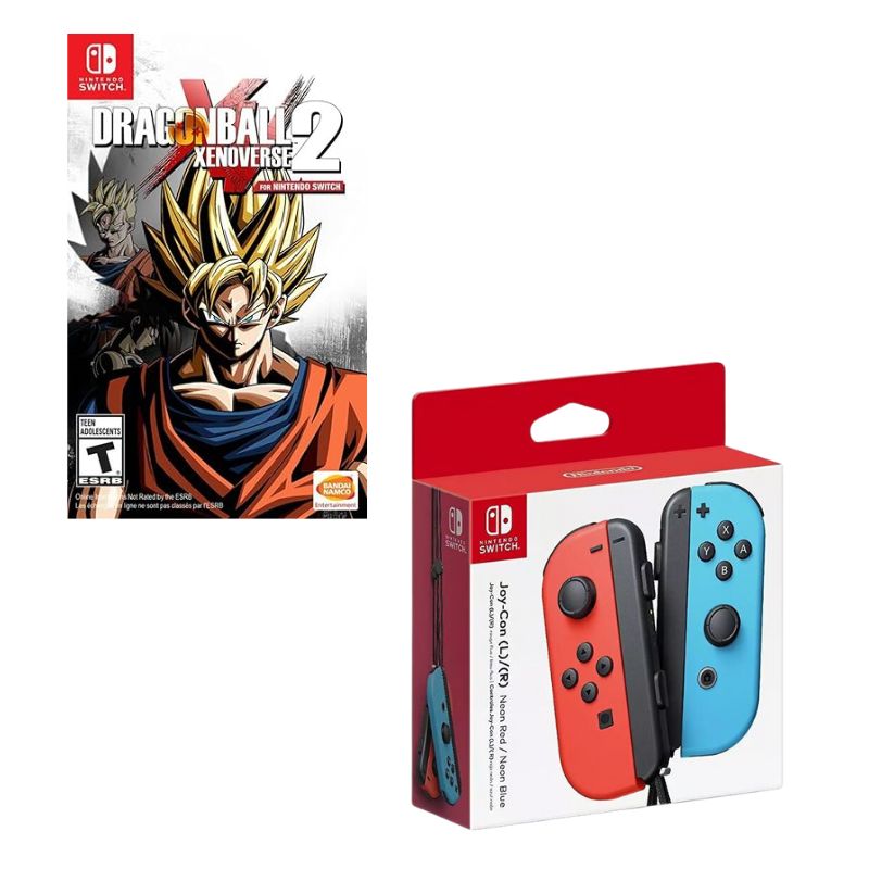 NINTENDO SWITCH - Control Nintendo Switch Joy-con Neon Con Juego Dragón Ball Xenoverse 2