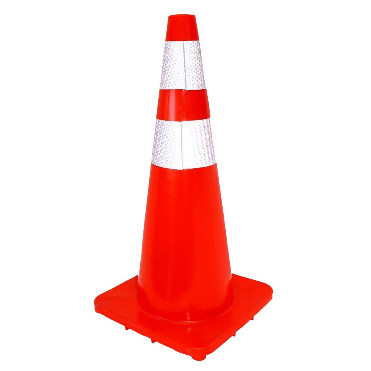 GENERICO - Cono Señalización Vial Altura 70 Cms Doble Cinta Reflectiva