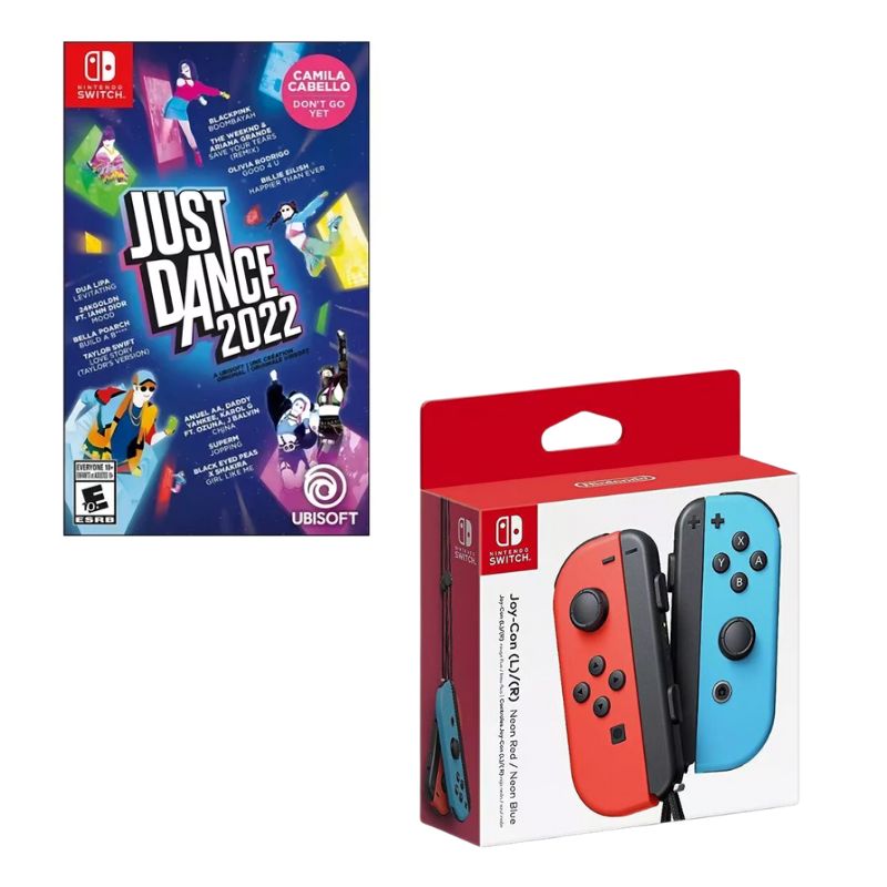 NINTENDO SWITCH - Control Nintendo Switch Joy-con Neon Con Juego Just Dance 2022
