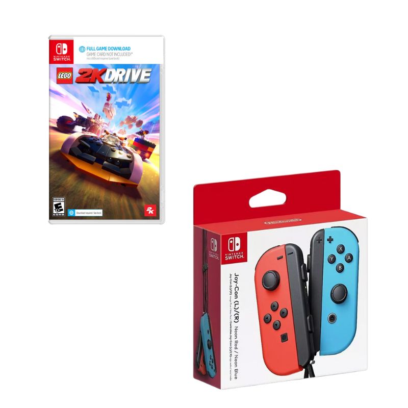 NINTENDO - Control Nintendo Switch Joy-con Neon Con Juego Lego 2K Drive