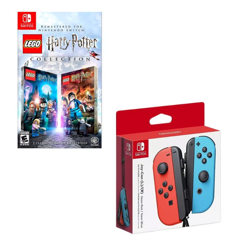 NINTENDO - Control Nintendo Switch Joy-con Neon Con Juego Lego Harry Potter