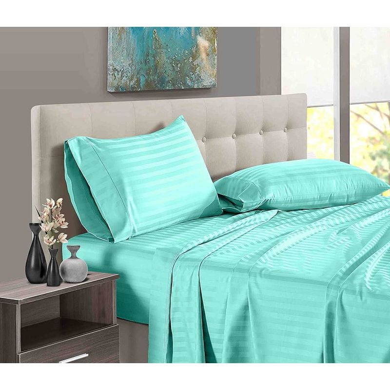 GENERICO - Juego de Sábanas Cama Doble Confort y Suavidad Color Verde Hoja