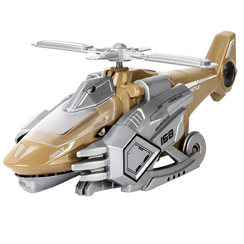 GENERICO - Robot Transformers Helicoptero Hel15 Luces Sonido + Bateria