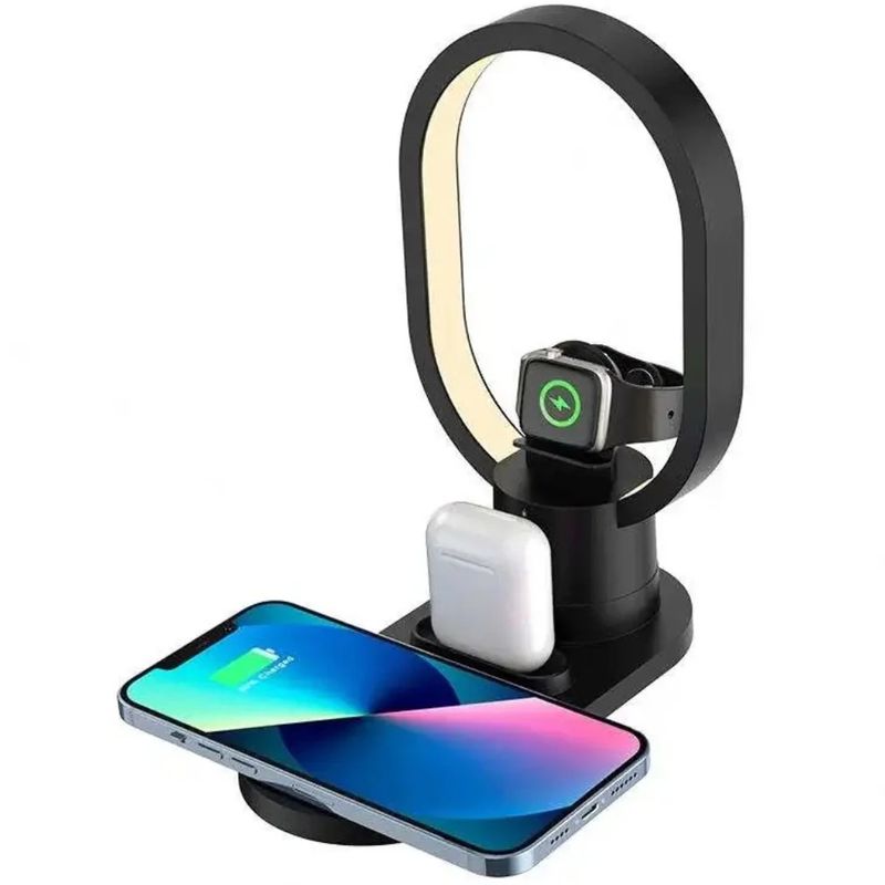 ONE PIXEL - Base De Carga Inalámbrica Para Celular Reloj Con Lampara 4 En 1