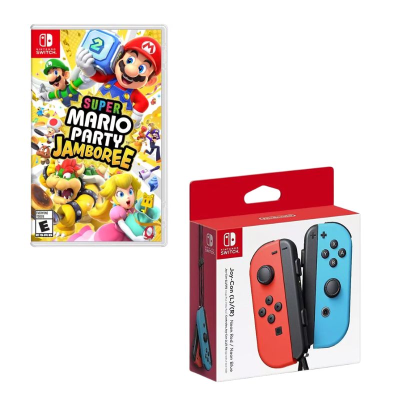 NINTENDO SWITCH - Control Nintendo Switch Joy-con Neon Con Juego Mario Party Jamboree