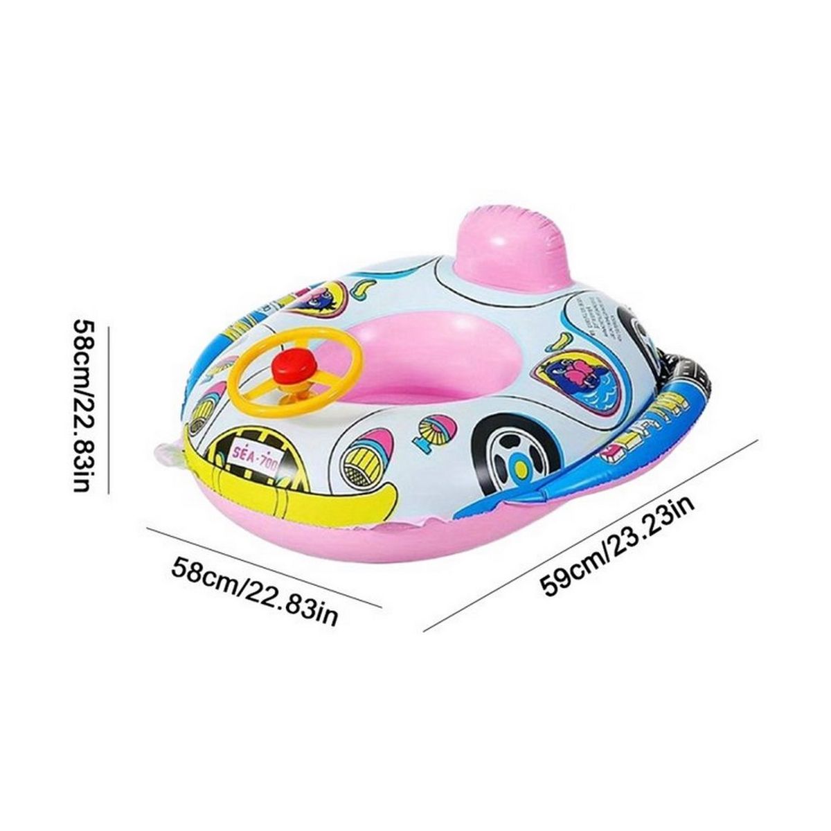 GENERICO - Flotador Bote Lancha Foca Timon Niñas