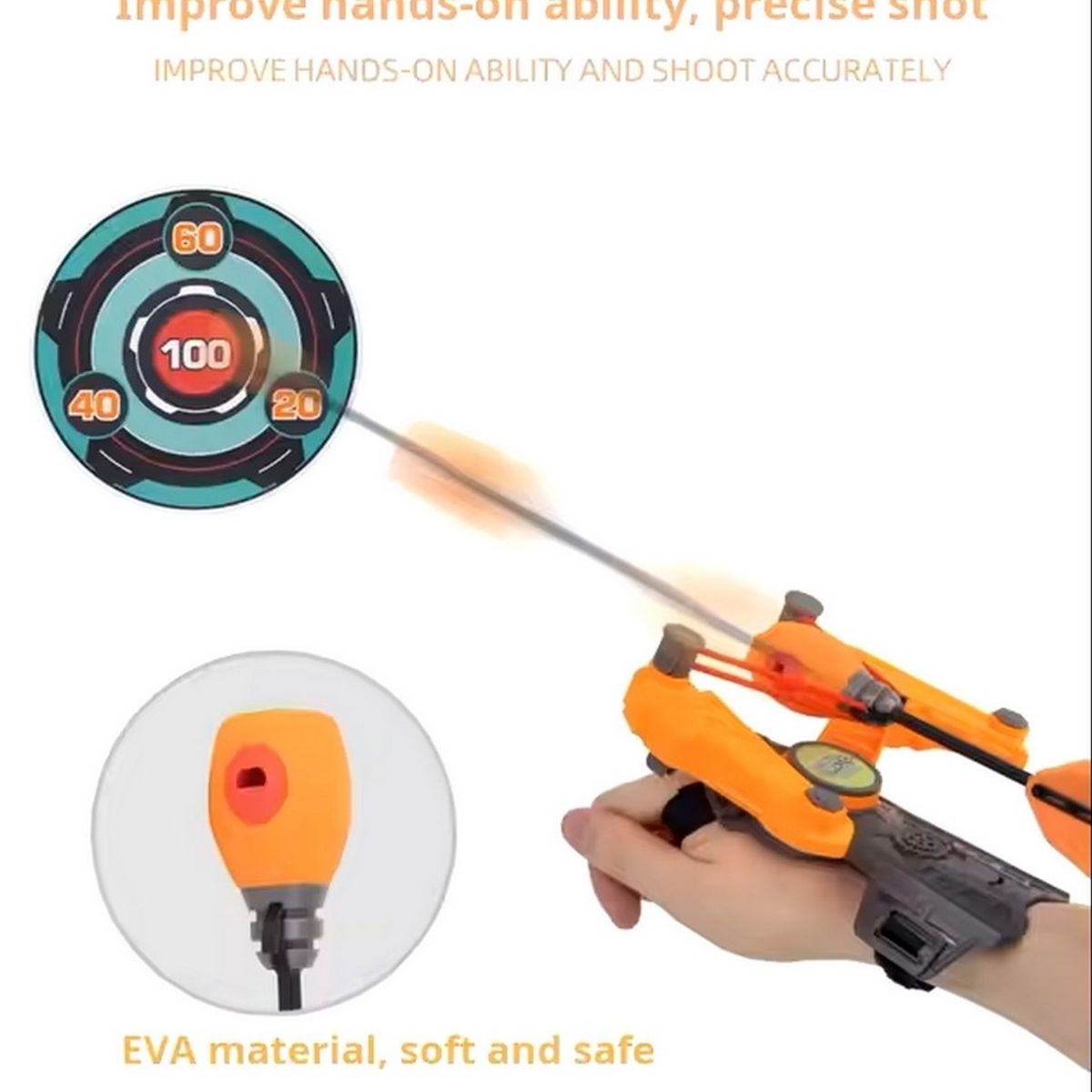 GENERICO - Arco De Muñeca Con Lazo Y 3 Flechas Storm Bow Juguete Niños