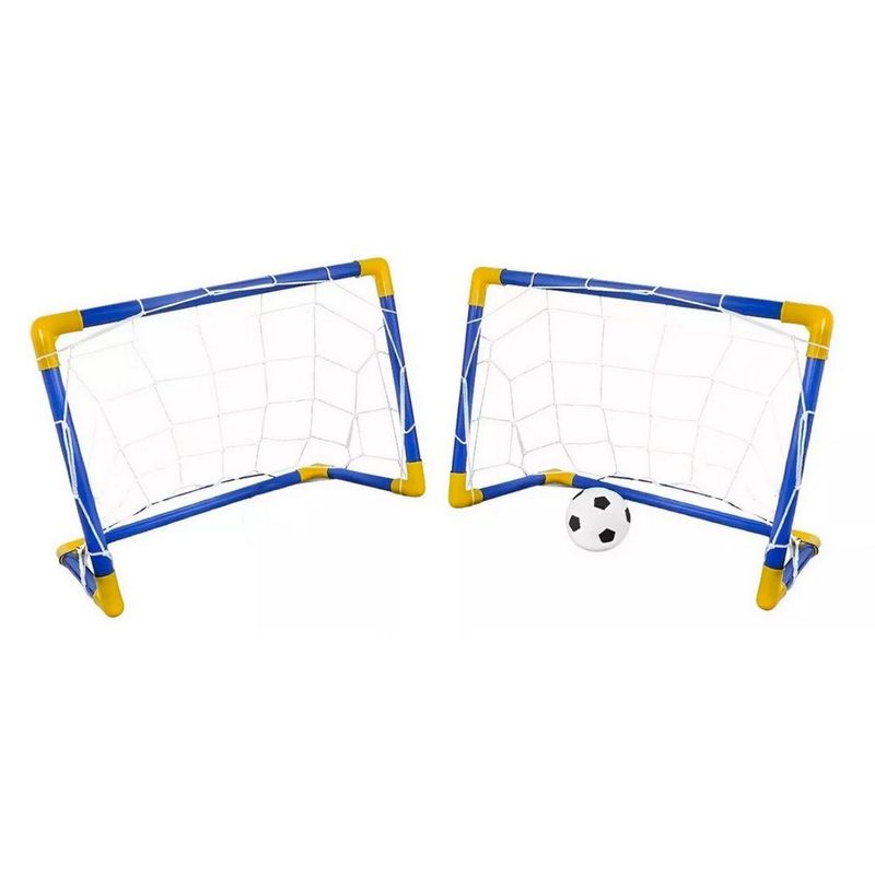 GENERICO - Cancha Futbol Soccer X 2 Juguete Armable + Balon + Inflador
