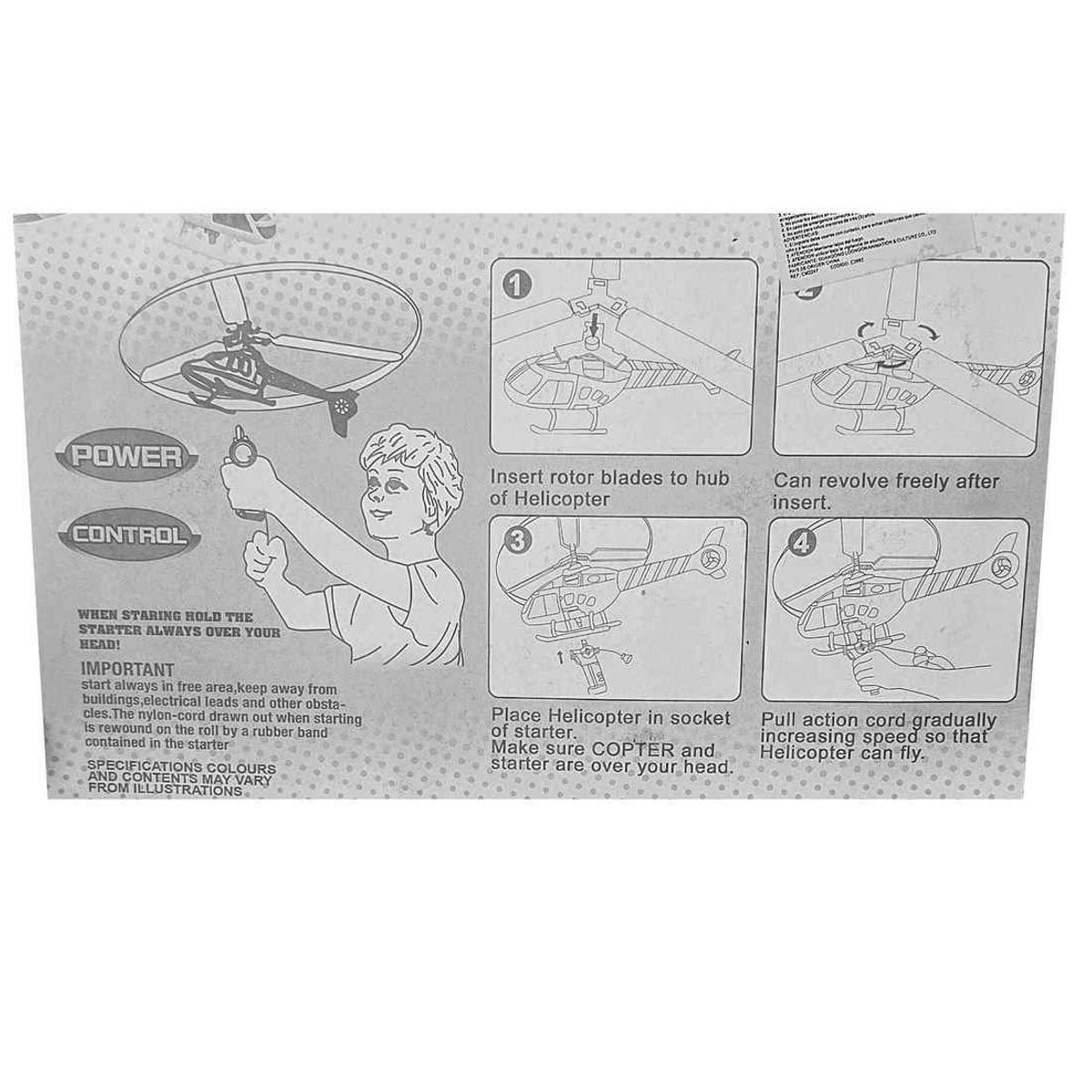 GENERICO - Helicoptero Volador Impulsado Aerodinamico Juguete Niños