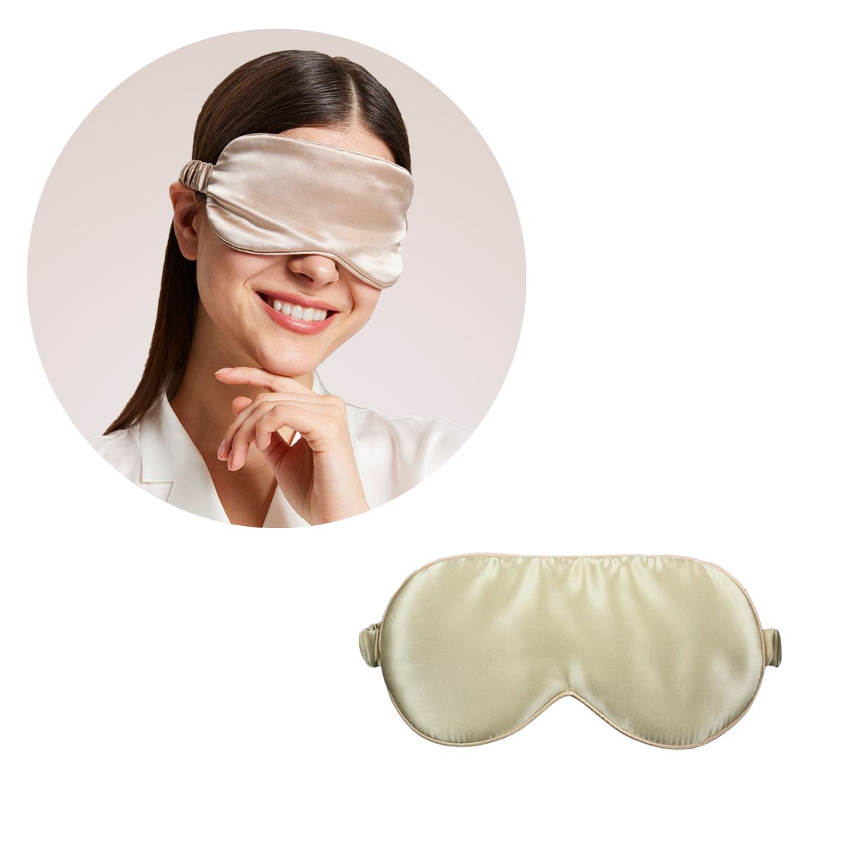 GENERICO - Máscara Antifaz Cubre Ojos para Dormir Descansar en Satín