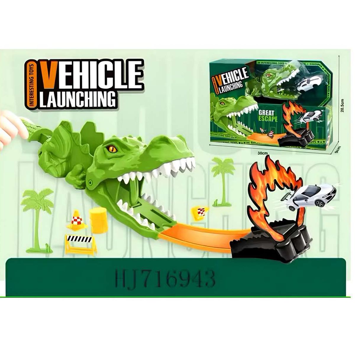 GENERICO - Pista De Carros Dinosaurio Devorador Gran Escape Juguete