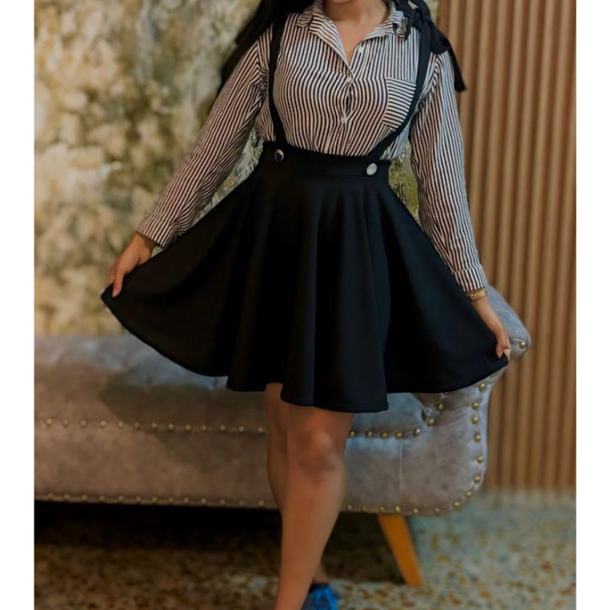 NEGRELI - FALDA JARDINERA DE MUJER REF-M17