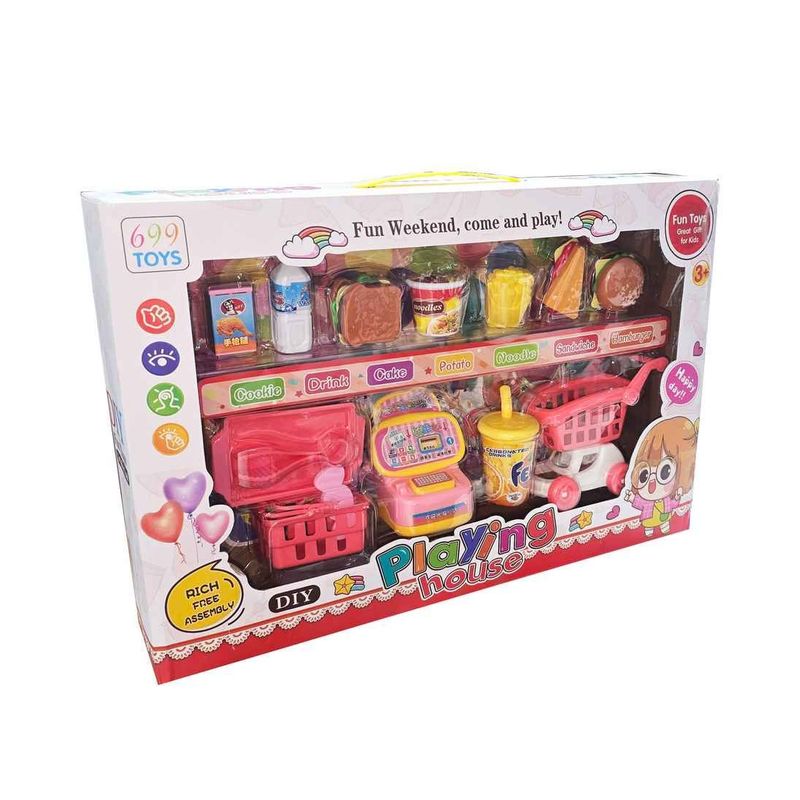 GENERICO - Alimentos De Juguete Niños Didacticos Supermercado Carrito