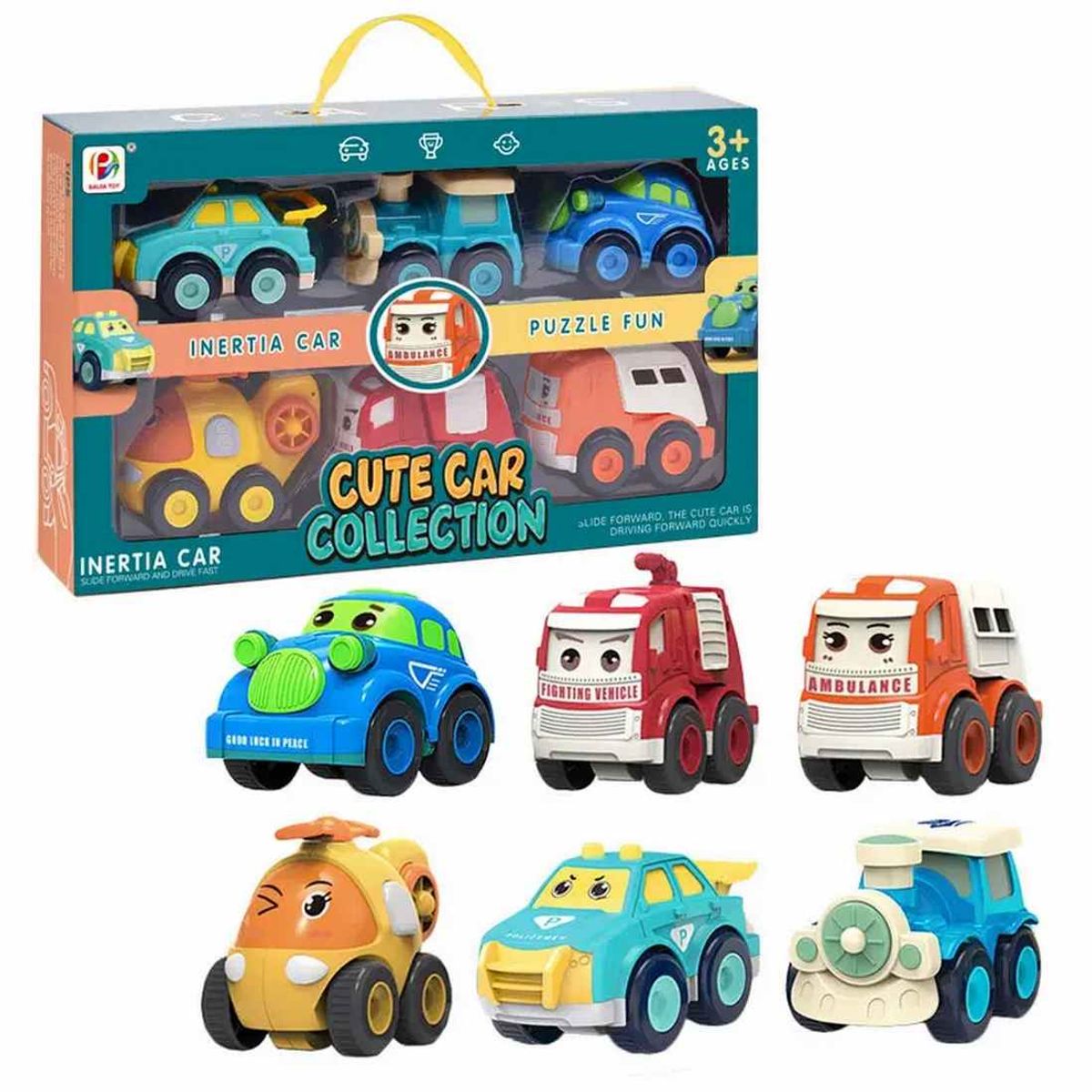 GENERICO - Carros Camion Helicoptero De Impulso Colección Juguete Niños
