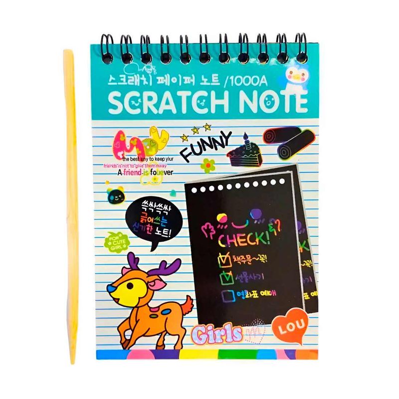 GENERICO - Libro Agenda Para Dibujar Raspar Y Colorear Raspa En Colores