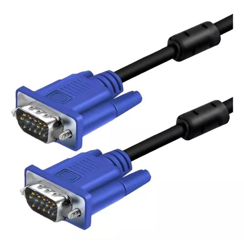 GENERICO - Cable Vga De 1 Vga A 1 Vga Toptecnouy Cable Negro De 5m