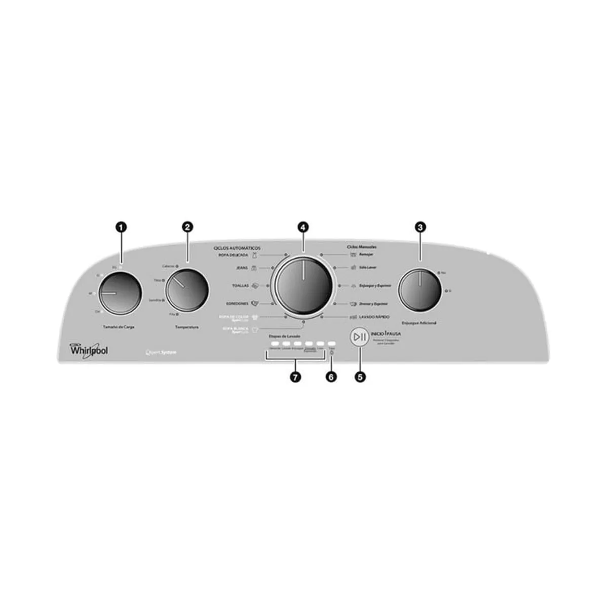 WHIRLPOOL - Lavadora WHIRLPOOL Carga Superior 18 Kilos 7MWTW1805EM Blanco
