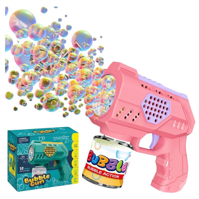 GENERICO - Pistola De Burbujas Automática Con Luces Led Para Niños