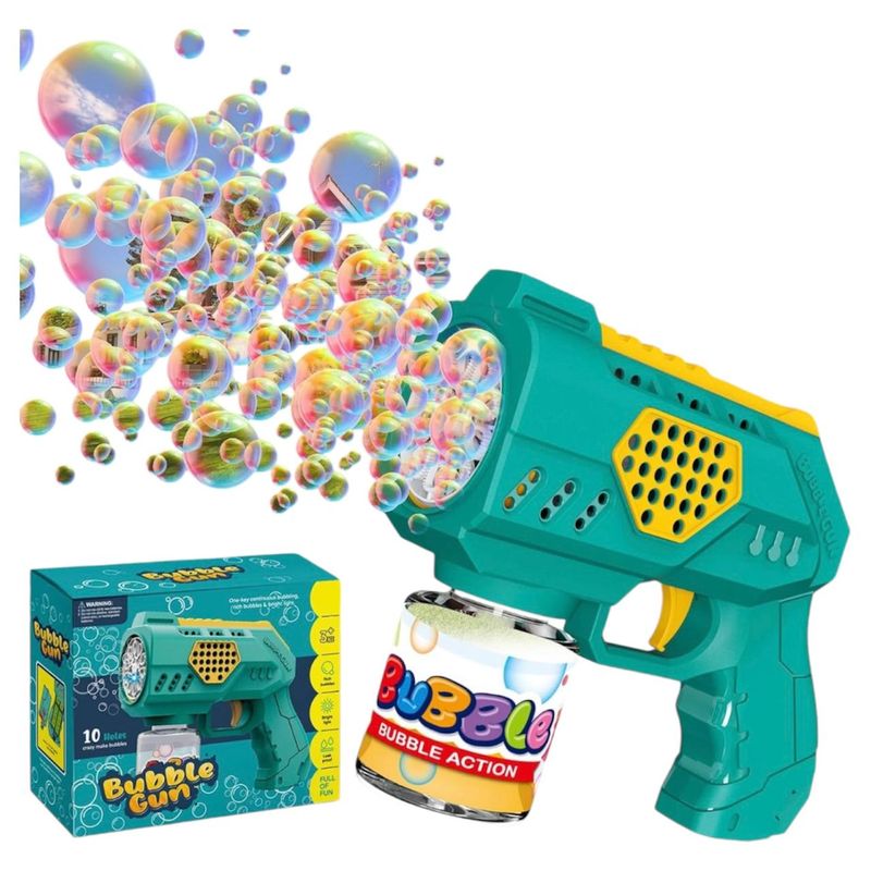 GENERICO - Pistola De Burbujas Automática Con Luces Led Para Niños