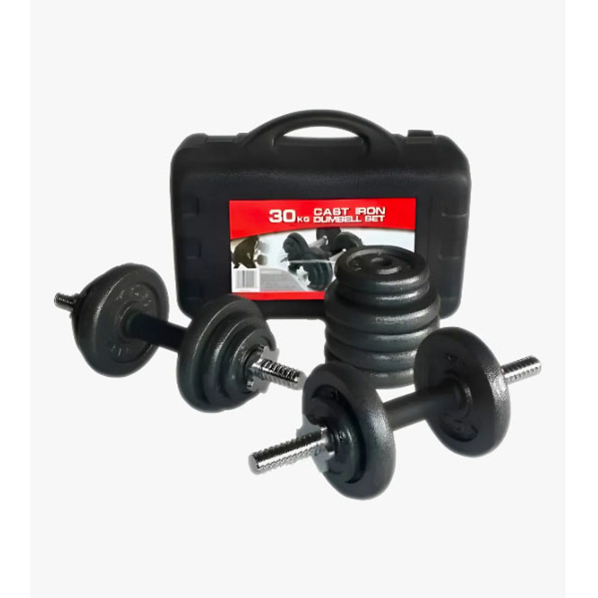 GENERICO - Kit de mancuernas pesas 30kg 60lbs antideslizante 12 discos