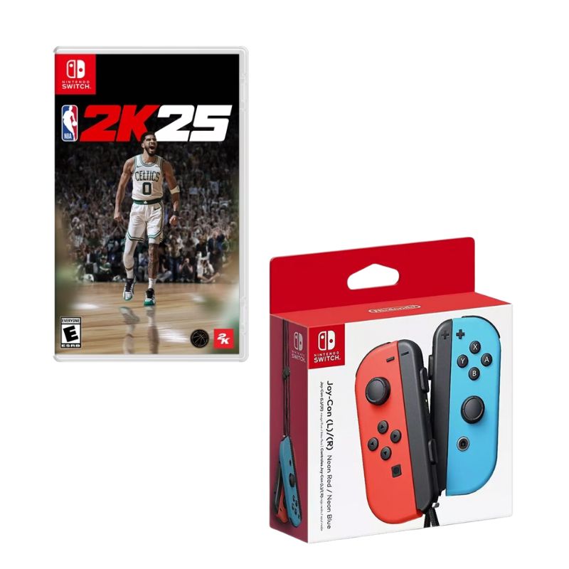 NINTENDO SWITCH - Control Nintendo Switch Joy-con Neon Con Juego NBA 2K25