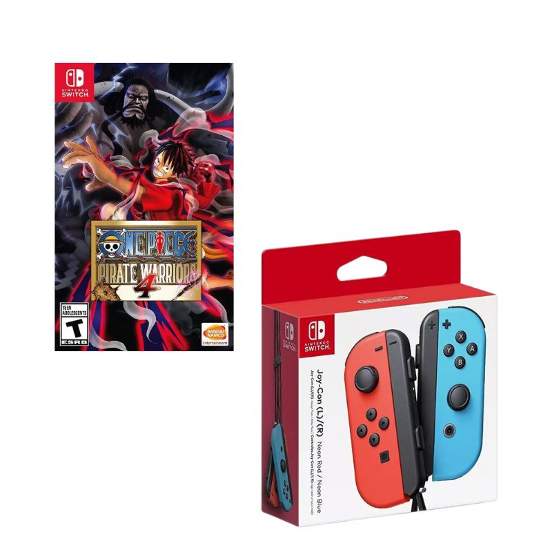 NINTENDO SWITCH - Control Nintendo Switch Joy-con Neon Con Juego One Piece