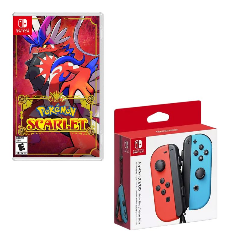 NINTENDO SWITCH - Control Nintendo Switch Joy-con Neon Con Juego Pokemon Escarlata