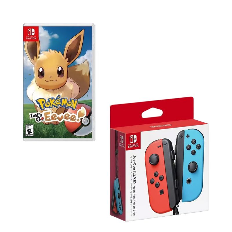 NINTENDO - Control Nintendo Switch Joy-con Neon Con Juego Pokemon Eevee