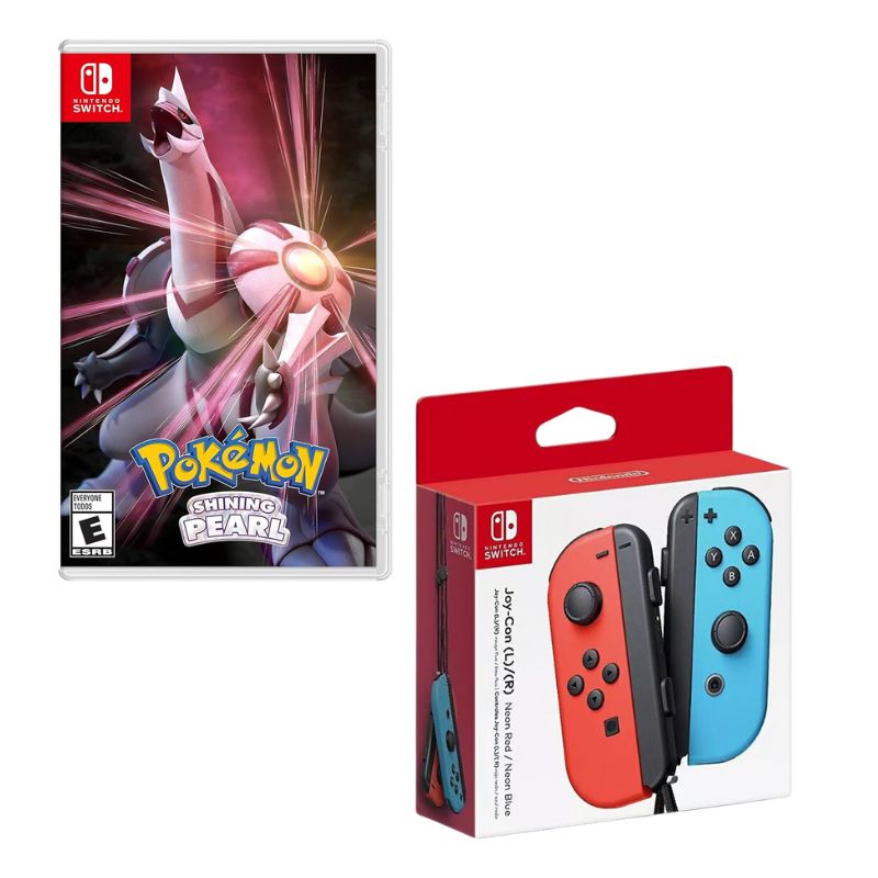 NINTENDO SWITCH - Control Nintendo Switch Joy-con Neon Con Juego Pokemon Perla