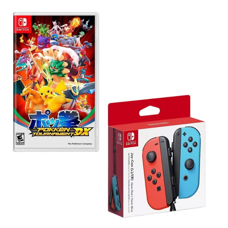 NINTENDO SWITCH - Control Nintendo Switch Joy-con Neon Con Juego Pokkén Tournament