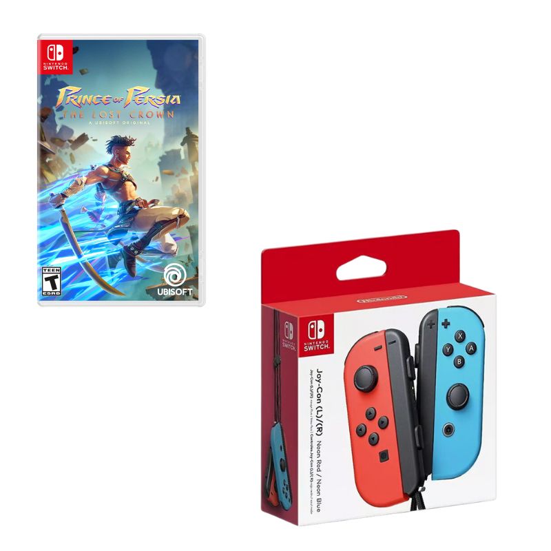 NINTENDO SWITCH - Control Nintendo Switch Joy-con Neon Con Juego Prince of Persia