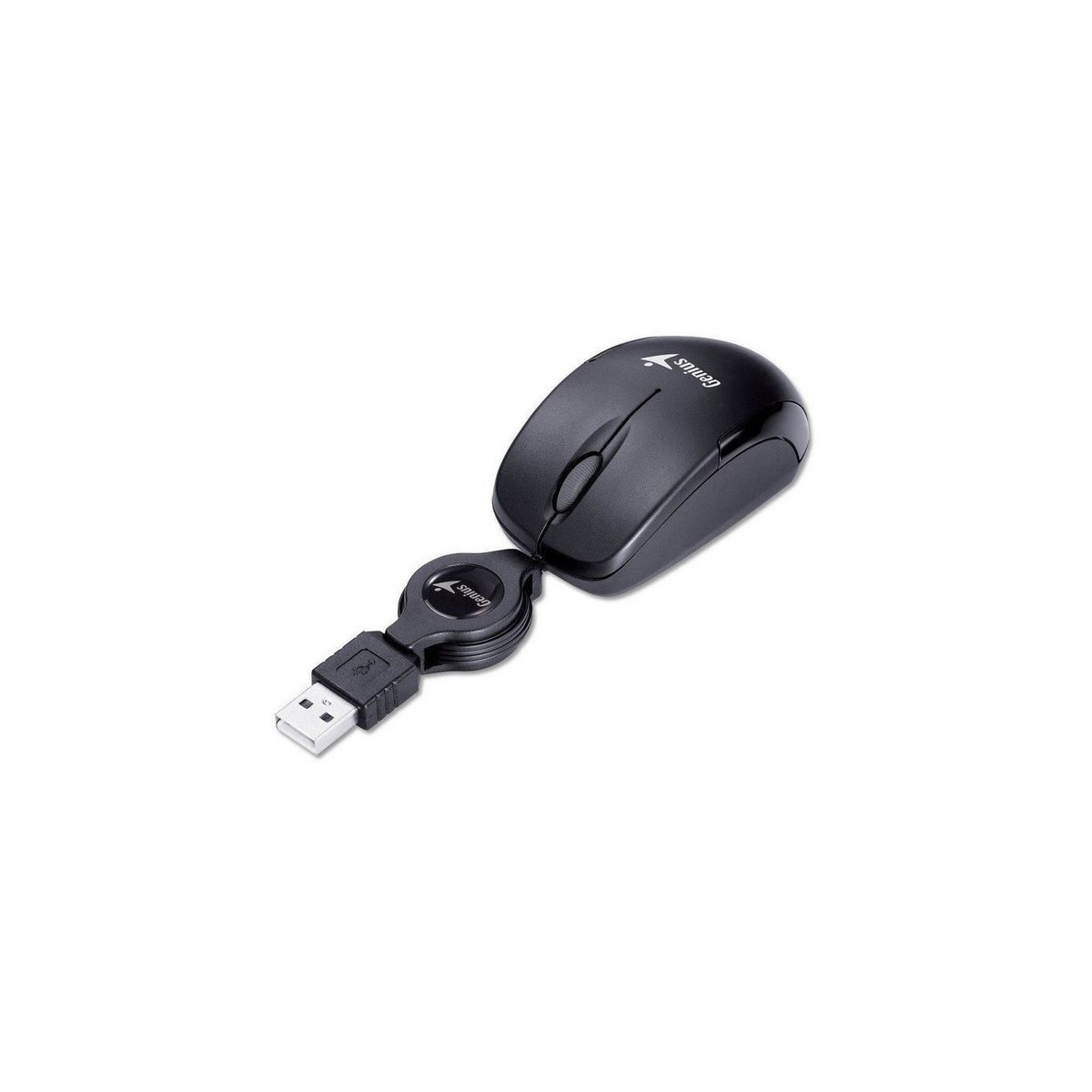 GENIUS - Mouse GENIUS alambrico usb optico retractil negro