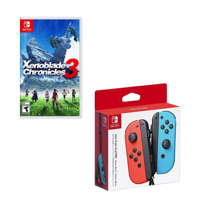 NINTENDO SWITCH - Control Nintendo Switch Joy-con Neon Con Juego Xenoblade Chronicles 3