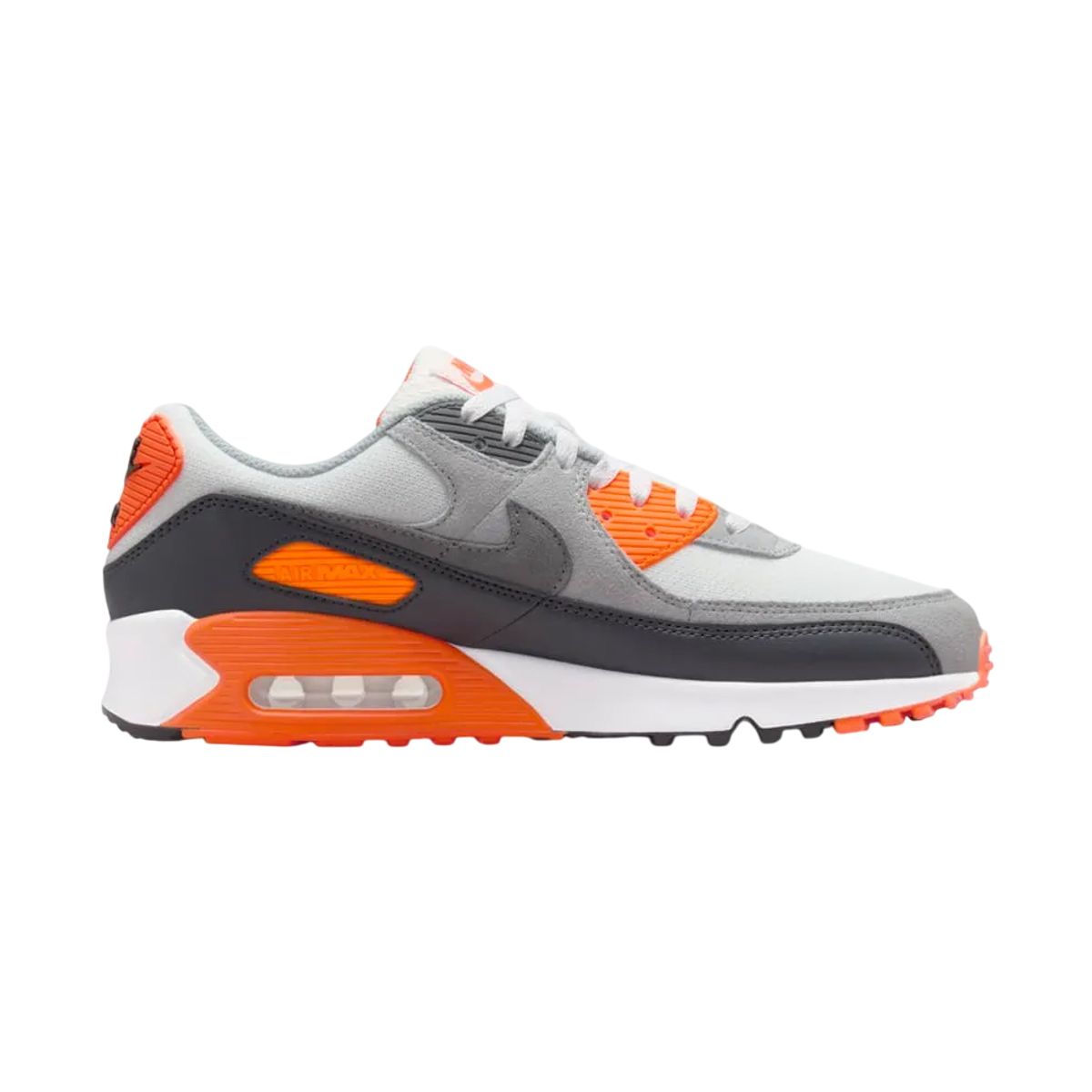 NIKE - Tenis Nike Air Max 90-Gris/Naranja