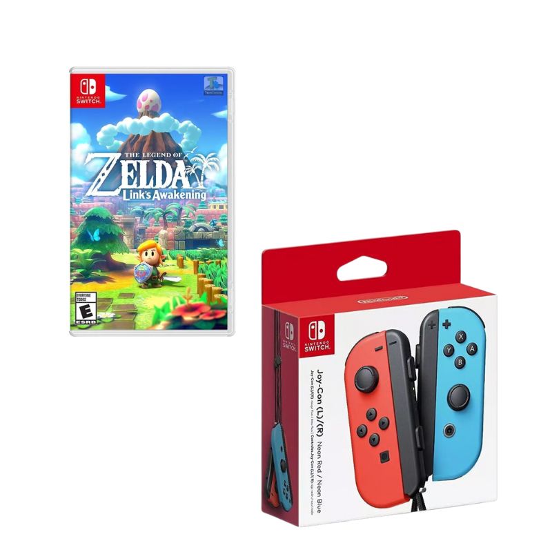 NINTENDO SWITCH - Control Nintendo Switch Joy-con Neon Con Juego The Legend Of Zelda Link´s Awakening