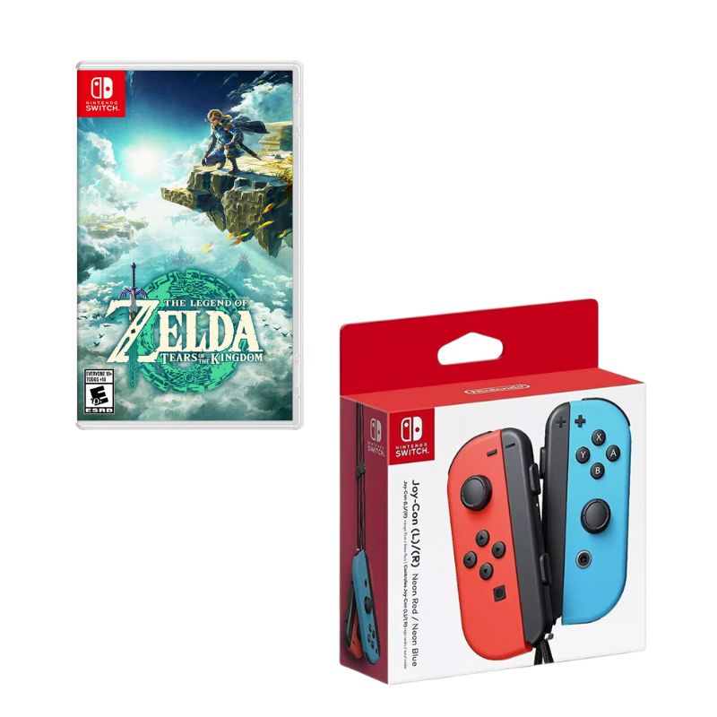 NINTENDO SWITCH - Control Nintendo Switch Joy-con Neon Con Juego The Legend Of Zelda Tears Of The Kingdom