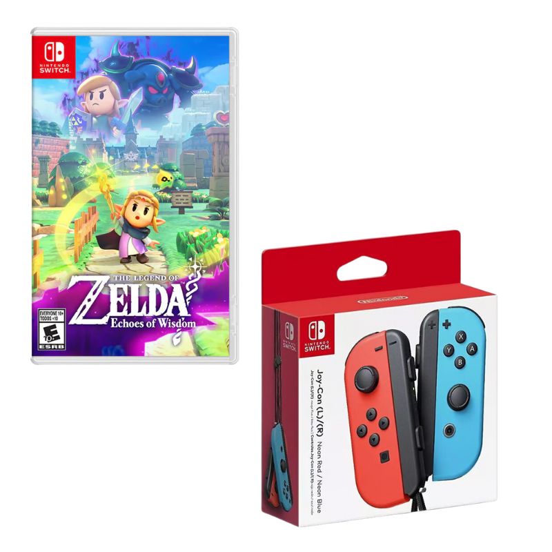 NINTENDO SWITCH - Control Nintendo Switch Joy-con Neon Con Juego The Legend Of Zelda Echoes
