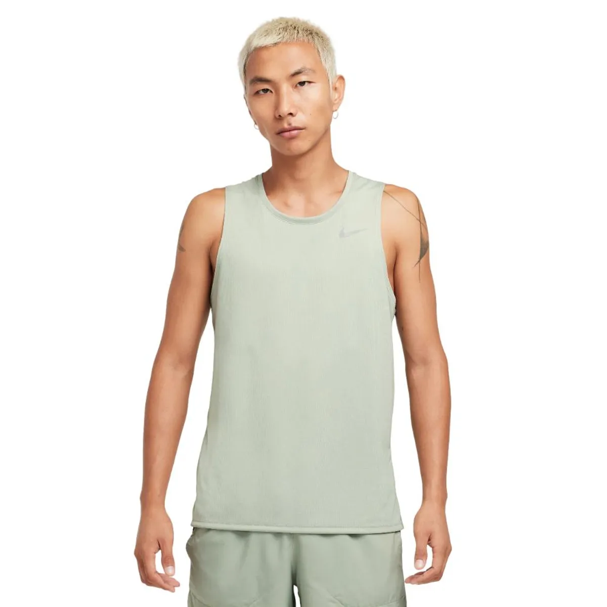 NIKE - Camiseta Esqueleto Nike Miler Tank-Verde Oliva