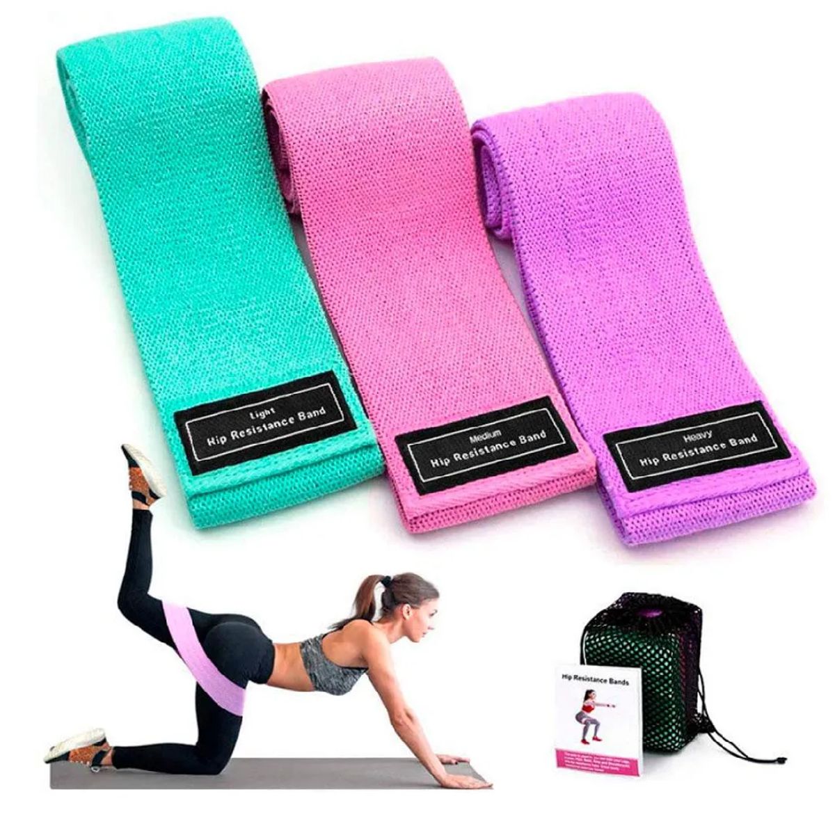 GENERICO - BANDAS P EJERCICIO TELA 3 PZAS