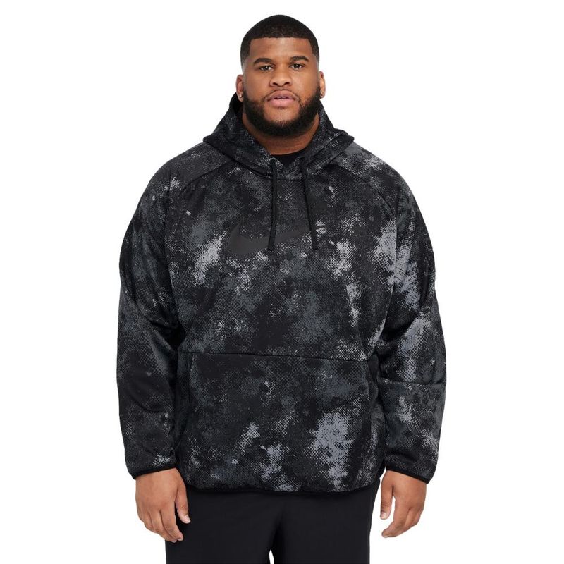 NIKE - Hoodie Nike Therma Fit Camo Aop Po-Negro/Gris