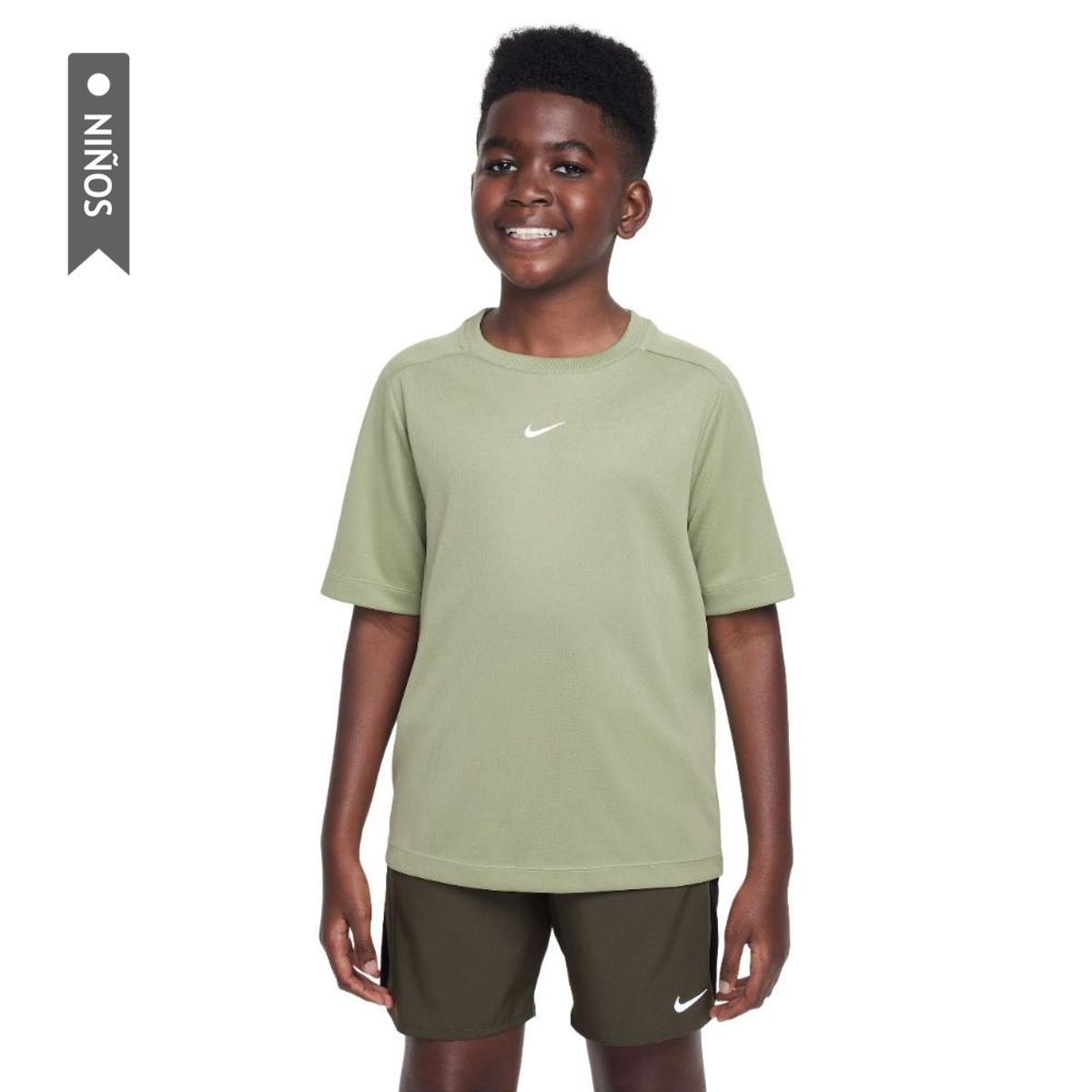 NIKE - Camiseta Nike Multi Short Sleeve Top Niño-Verde