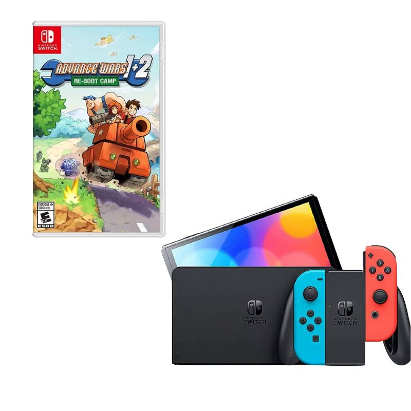 NINTENDO SWITCH - Nintendo Switch Oled Neon Con Juego  Advance Wars 1+2