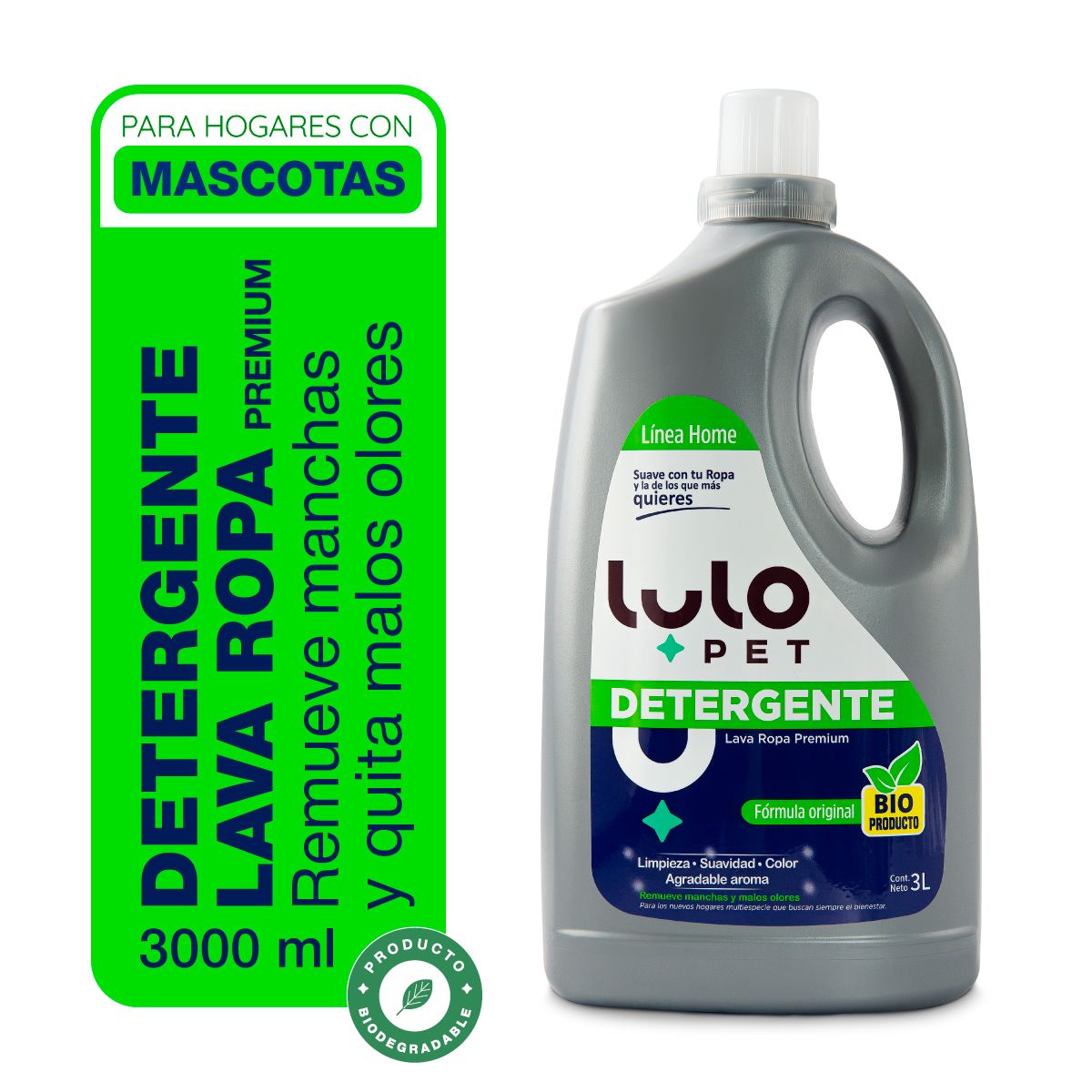 LULOPET - LuloPet Detergente Premium Lava Ropa Para Mascotas 3Lt