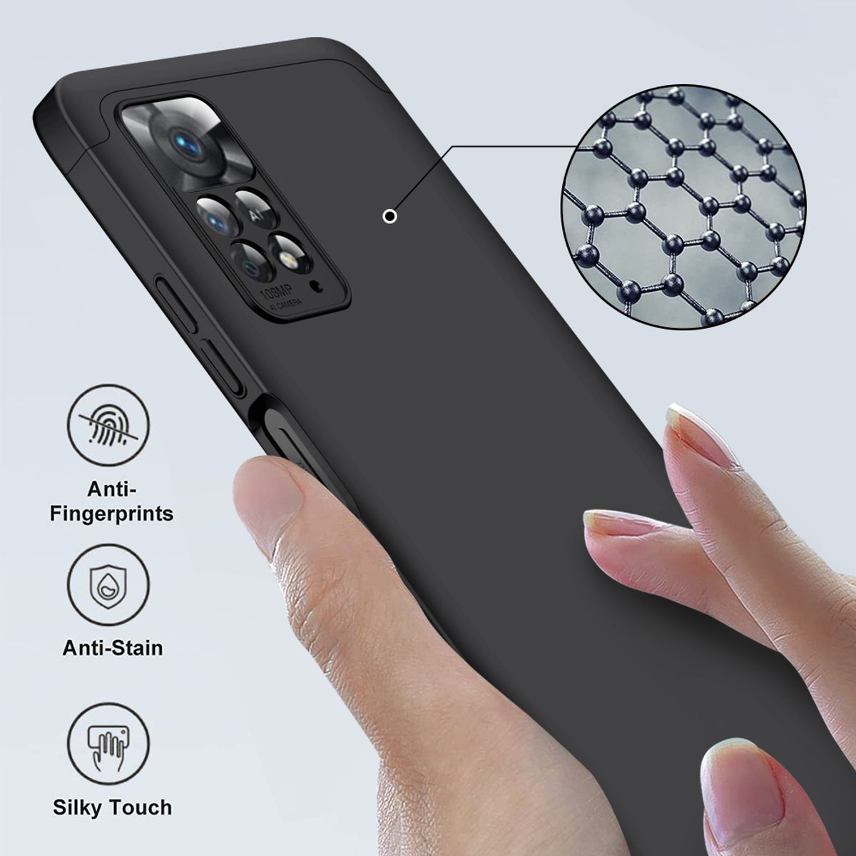 GENERICO - Funda Carcasa Estuche Protector Para Redmi note 11 Pro Negro