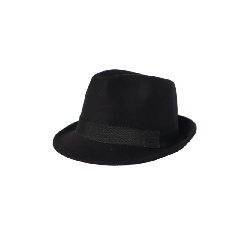 SIN ETIQUETAS - Sombrero Fedora En Paño Talla Ajustable Ala Corta