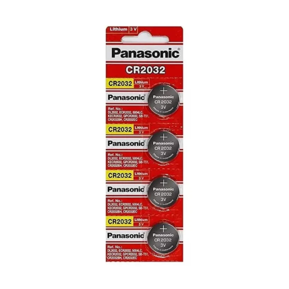 PANASONIC - Pilas Batería CR2032 De Litio 3 Voltios x 5und